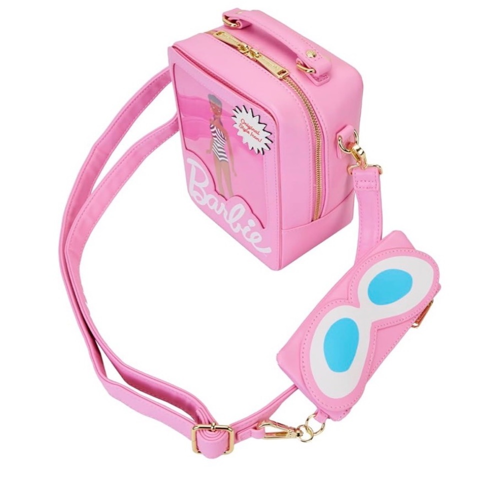 Loungefly Barbie 65th Anniversary Hard Tag Crossbody Bag New With Tags - Picture 2 of 16
